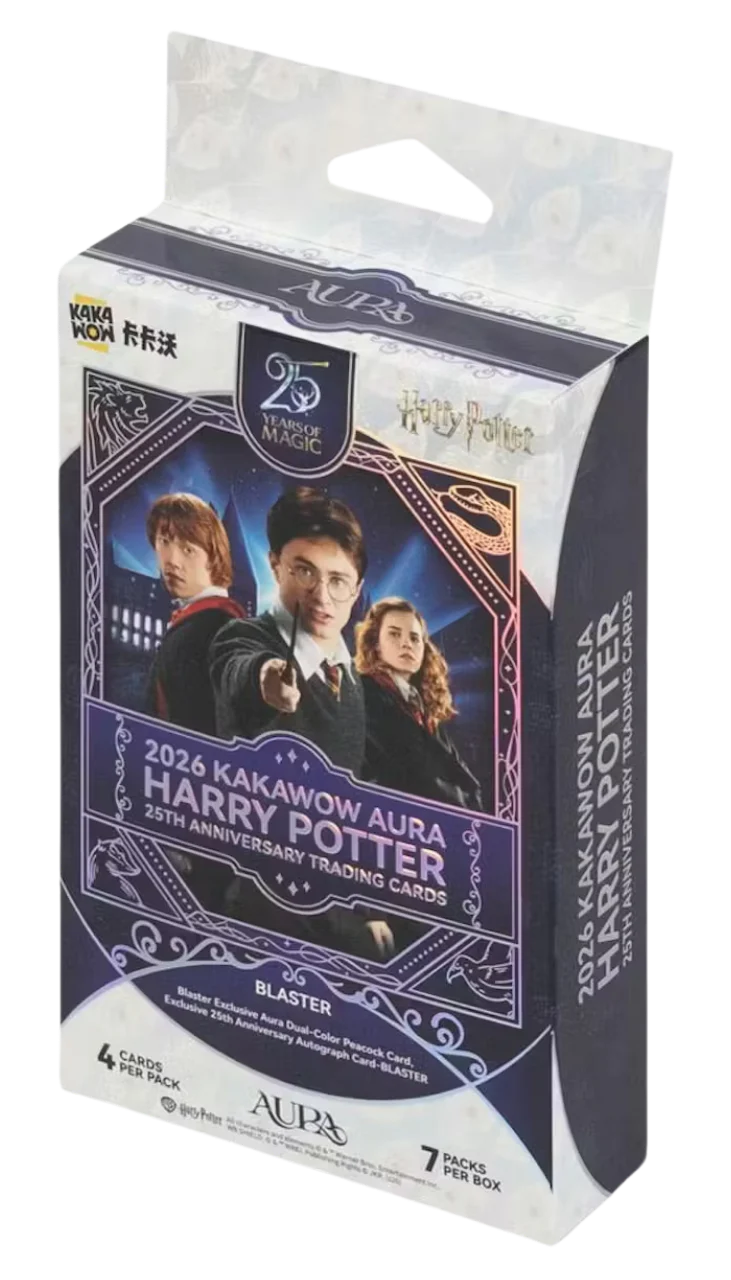 KAKAWOW Harry Potter 25th Anniversary Aura Blaster Box (7 Packs) – EN 1 Harry Potter Aura Blaster Box 25th Anniversary 7 packova kartice